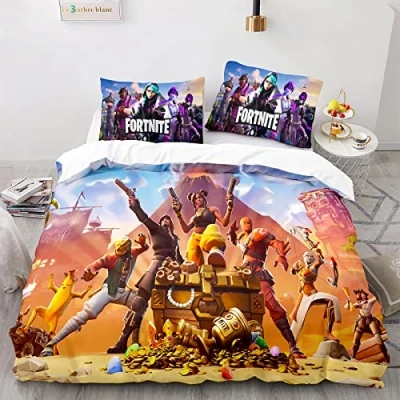 Imagen de AcaimE Gaming Gamer Game Player Funda Nordica 105 Poliéster Viene con 2 Fundas De Almohada 40X75Cm. Edredon Antiarrugas Sin Hierro 155 X 220 Cm