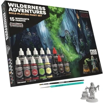 Imagen de The Army Painter, GameMaster: Wilderness Adventures Role playing Paint Set Combo, 15x18 ml Pinturas Acrilicas incl. 2 Pinceles &amp; 1 Miniatures Pintura Miniatura para D&amp;D Warhammer Figuras
