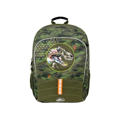 Imagen de CyP Brands Jurassic World Mochila, Adaptable a carro, Material escolar, Mochila casual, Colección Roar, Color verde, Producto Oficial
