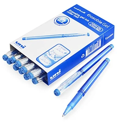 Imagen de Uni Ball UF 222 07 bolígrafo de gel borrable (0,7 mm, punta 0,7 para escritura, dibujo y coloración supersuaves, 12 unidades), color azul