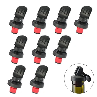Imagen de Tapón Universal Para Botellas de Botella con Palanca Vino Reutilizable Sellado Al Vacío Tapones Mantener Cerveza Fresca Sellar Tinto Bebidas 9PCS
