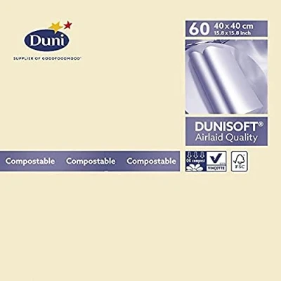 Imagen de Duni &quot;Dunisoft servilletas, Crema, 40 x cm, 60 Unidades