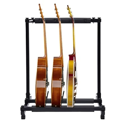 Imagen de Zalydala soporte para guitarra, 4 guitarras, guitarras y bajos, plegable, universal, portátil
