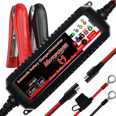 Imagen de MOTOPOWER MP00207 FR 6V/12V 4AMP Cargador Inteligente Totalmente Automático Maintainer con Modo de Recuperación la Batería