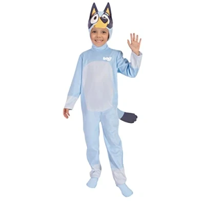 Imagen de Bluey perrito azul mono peluche niño unisex disfraz original BBC (Talla 5 7 años)