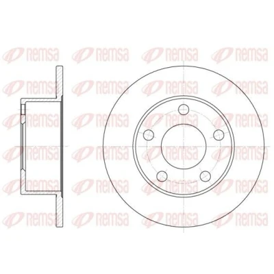 Imagen de REMSA 6123.00 Disco de freno Eje trasero 245, 245 10 5 macizo AUDI: A6 C5 Avant, Berlina, C4 VOLKSWAGEN: Passat B5 GP Berlina