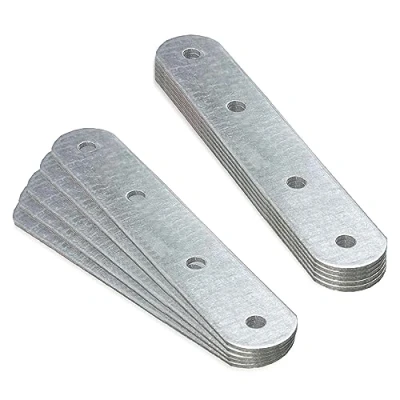 Imagen de OMIDEAS 10 x Placa Union Soportes Planos (90 25 2) Placas de Fijación Metal Plano Pletina Acero Esquina Recto Galvanizada