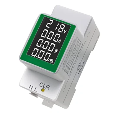 Imagen de AC 50 300V 100A Medidor de Energía Consumo Electrico, Contador Voltimetro Amperimetro Digital Potencia Electrico Voltaje Corriente