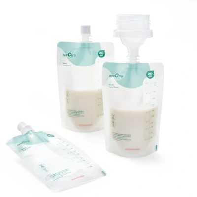 Imagen de Spectra Simple Store Bolsas de recogida leche 200 ml Aislamiento higiénico doble forro sin fugas Práctico almacenamiento para madres ocupadas 10 unidades