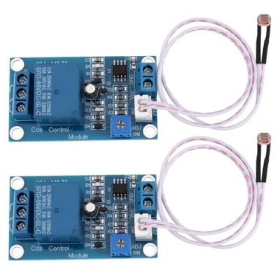 Imagen de YINETTECH 2 Piezas 5V XH M131 Módulo de Resistencia Fotosensible Control Luz Interruptor Relé Fotorresistencia Automático Brillo