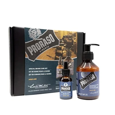 Imagen de Proraso Pack Aceite para Barba + Champú Azur Lime