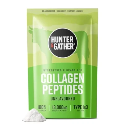 Imagen de Colágeno en Polvo 400g Insípido Péptido Bovino Hidrolizado para Cabello, Piel, Uñas y Músculos (Envase 100% Reciclable)