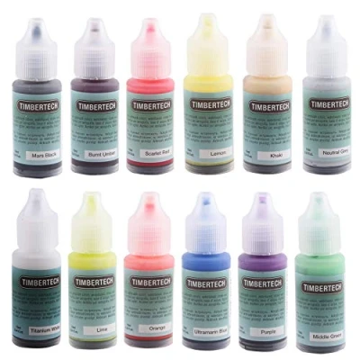 Imagen de Timbertech pinturas acrílicas Color para aerógrafo 12 * 10 ml Modelo Base de aire Multicolor Pintar