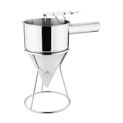 Imagen de Vogue GG759 Embudo de pistón acero inoxidable, capacidad 1,3 L