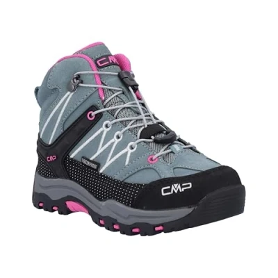 Imagen de CMP Kids Rigel Mid Trekking Shoe Wp Botas de Senderismo,Unisex niños,Gris Mineral Green Purple Fluo,37 EU