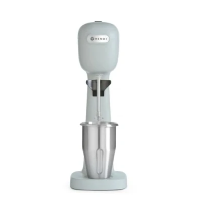 Imagen de HENDI Batidora, Mezclador de bebidas, Frappés, Incluye 2 vasos mezcladores (acero inoxidable y policarbonato) juegos agitadores cada uno, 230V/400W, 170x196x(H)490mm, Azul