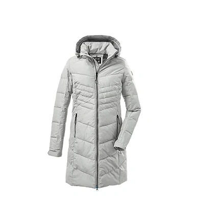 Imagen de Killtec Kow 150 WMN QLTD PRK Parka acolchada para mujer con capucha desmontable (cemento claro, 42, 37421 000)
