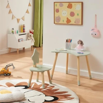 Imagen de Juego infantil de mesa y 1 silla lallega mdf diseño atractivo 60
