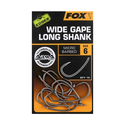 Imagen de Fox Edges Armapoint Super Wide Gape Long Shank Anzuelo para Carpa #6 (10 piezas) Anzuelos carpfishing