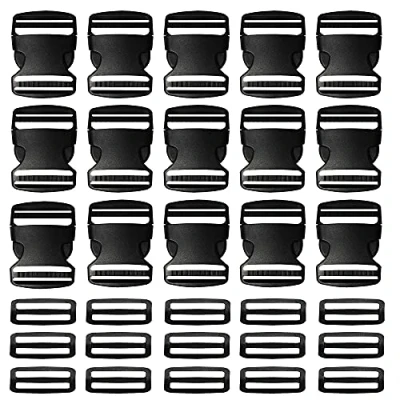 Imagen de HUAZIZ 15Pcs Hebillas de Plástico Negro 38MM,Hebillas Ajustables Negras Laterales Plástico,Hebilla Mochila,Hebillas para Collar Perro,Bricolaje,Accesorios Costura