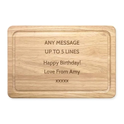 Imagen de Tabla de queso rectangular madera personalizable para cualquier mensaje