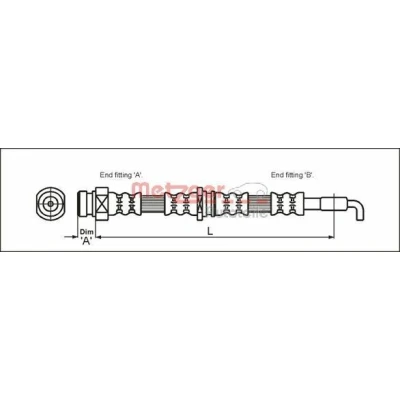 Imagen de METZGER 4113669 Latiguillos de Freno 415 VOLVO: V40 Familiar, S40 I