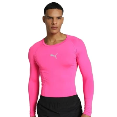 Imagen de PUMA Liga Baselayer tee LS Camiseta, Hombre, Fluo Pink, XL