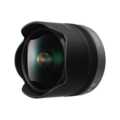Imagen de Panasonic LUMIX H F008 Objetivo Ojo de pez para cámaras montura M4/3 (Focal 8 mm, F3.5, Lente Extra Low dispersion), negro