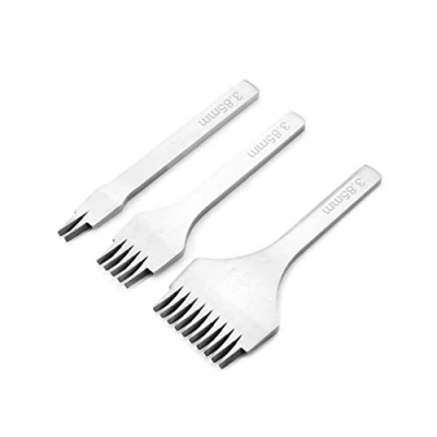 Imagen de Herramienta de perforación punzón costura y cuero para artesanía marroquinería 2/5/10 garras acero blanco 2,7 mm, 3,0 3,38 3,85 mm (3,85 mm)