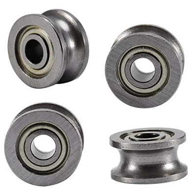 Imagen de 【𝐏𝐫𝐨𝐦𝐨𝐜𝐢ó𝐧 𝐝𝐞 𝐒𝐞𝐦𝐚𝐧𝐚 𝐒𝐚𝐧𝐭𝐚】 Polea guía de rodamiento Bolas con Ranura en U, 10 Piezas U624ZZ, para Sistema Movimiento Lineal riel 4 * 13 7 mm