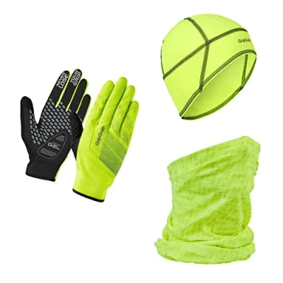 Imagen de GripGrab Pack Esenciales Ciclismo Guantes Ride Cortavientos Térmicos Gorro Invierno y Braga de Cuello