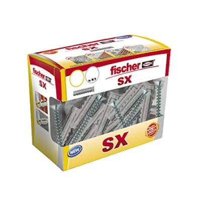 Imagen de fischer tacos tornillos, pared, Colgar cuadros, Fijar lámparas, Gris, 10x50 10 Plus tornillos
