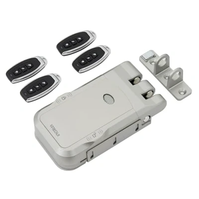 Imagen de ARREGUI CI30P Cerradura de Seguridad Invisible para Puerta con 4 mandos a distancia Antirrobo Anti Okupas Electrónica Inteligente Cerrojo interior Plata