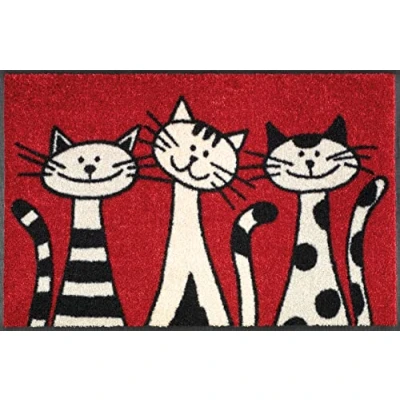 Imagen de Wash&amp;Dry Three Cats Felpudo, Poliamida, Multicolor, 50x75cm