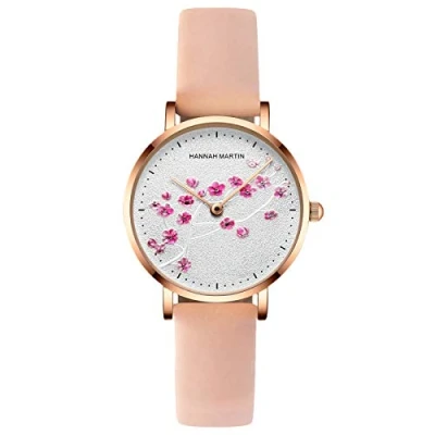 Imagen de RORIOS Mujer Relojes Analógico Cuarzo con Correa en Cuero Impermeable de Pulsera Moda para