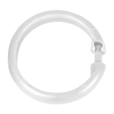 Imagen de WENKO Anillos de cortina ducha grande Blanco 12 unidades Juego
