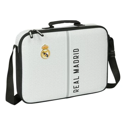 Imagen de Safta M385 612454385, Cartera Extraescolares Unisex niños, Blanco/Gris, Estándar