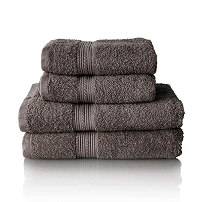 Imagen de Glart Juego 2 toallas de ducha 70 x 140 cm y lavabo 50 100 cm, gris antracita
