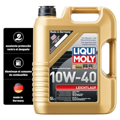 Imagen de Liqui Moly 1310 Leichtlauf 10W 40 Aceite antifricción Mineral para Motores de Gas GNC/GLP (5 L)