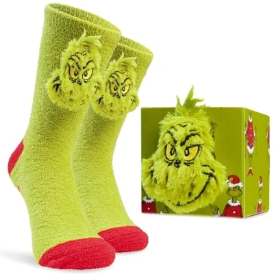 Imagen de The Grinch Calcetines Antideslizantes Suaves para Hombre Regalos Hombres