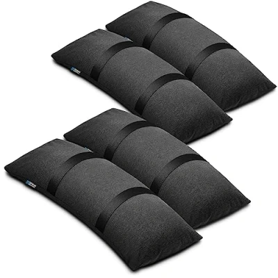 Imagen de BaseMate Sacos de Pesas para Base Sombrilla, Arena Rellenables e Impermeables Soporte Sombrilla en Terraza Exterior, 4 x22kg