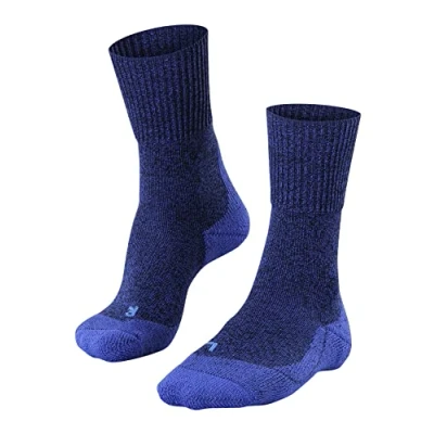 Imagen de FALKE TK1 Adventure Wool M SO lana hilo funcional anti ampollas gruesa 1 par, Calcetines para senderismo Hombre, Azul (Yve 6714), 39 41
