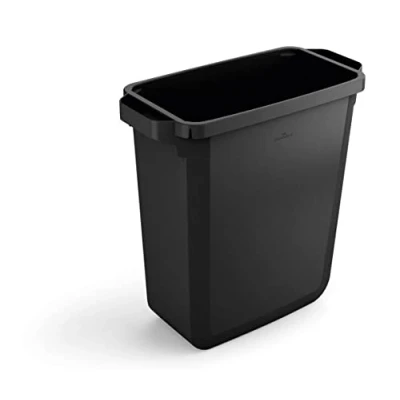 Imagen de Durable Cubo de basura Durabin Eco 60 litros, certificado Ángel Azul, con asas transporte, negro, 1800503221
