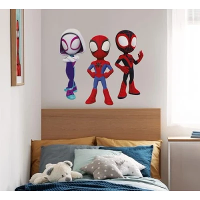 Imagen de Komar WTD Adhesivo decorativo para pared, diseño de Spidey and His Amazing Friends Trio, tamaño 50 x 70 cm, multicolor