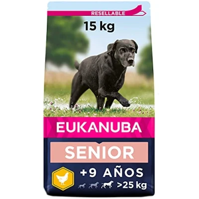 Imagen de Eukanuba Comida seca para perros viejos de razas grandes con pollo 15 kg