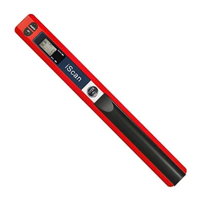 Imagen de ECOiNVA para iScan Wand Escáner portátil de Documentos A4, 900DPI USB móvil (Formato JPG/PDF, Tarjeta Micro SD/TF) (Rojo)