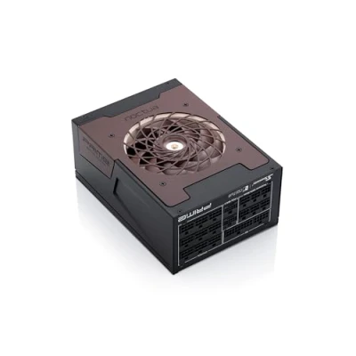 Imagen de Edición Noctua del Prime TX 1600 de Seasonic, Fuente Alimentación para PC Totalmente Modular 1600W, con Certificación 80 Plus Titanium y Compatible ATX 3.1 (Negra/Marrón) Cable DE/EU