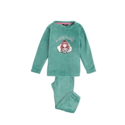 Imagen de GORJUSS Santoro Pijama Niña Calentito Be Kind To The Planet Verde Hoja Invierno Corel Suave Conjunto Pijamas Inviernos