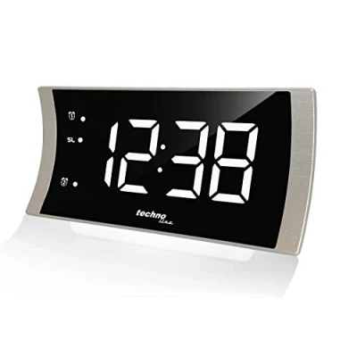 Imagen de Technoline WT949 Radiodespertador (LED, con Temperatura, luz de Ambiente y Puerto Carga USB)