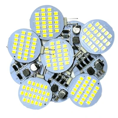 Imagen de GRV G4 24 3528 SMD Lámpara Bombilla LED Super brillante Blanco Frío AC/DC 12V24V, Cool White,10 unidades